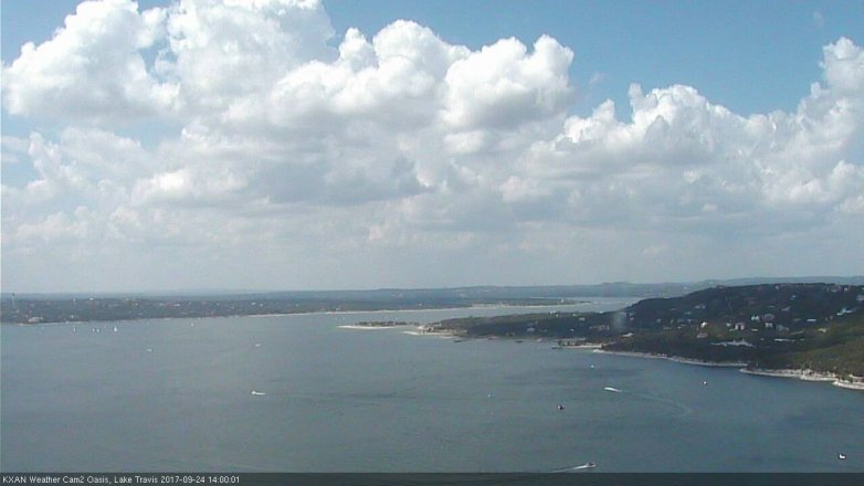 Lake Travis webcam, September 24, 2017 1:20 PM CT