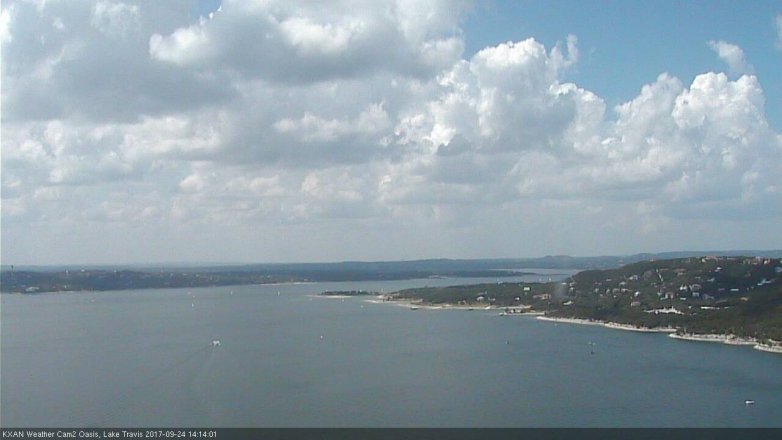 Lake Travis webcam, September 24, 2017 1:30 PM CT