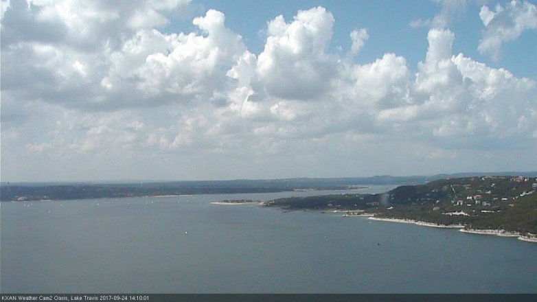 Lake Travis webcam, September 24, 2017 1:35 PM CT