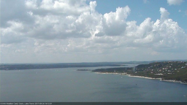 Lake Travis webcam, September 24, 2017 1:40 PM CT
