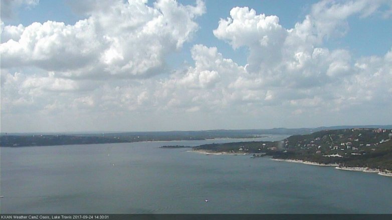 Lake Travis webcam, September 24, 2017 1:45 PM CT