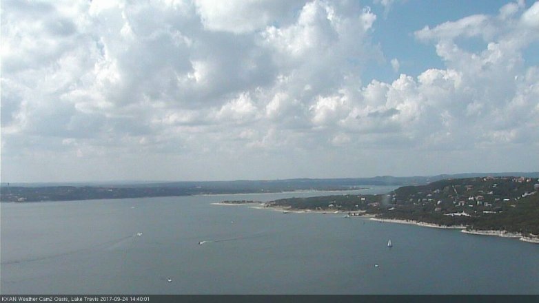 Lake Travis webcam, September 24, 2017 1:50 PM CT