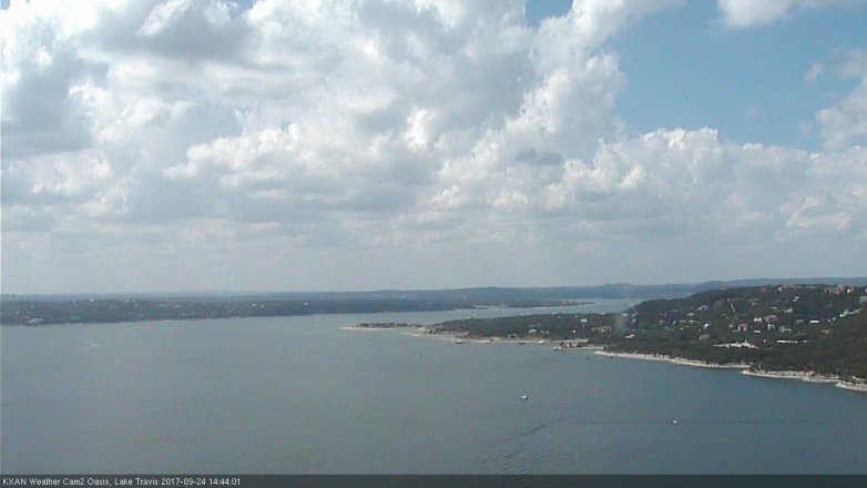 Lake Travis webcam, September 24, 2017 1:55 PM CT