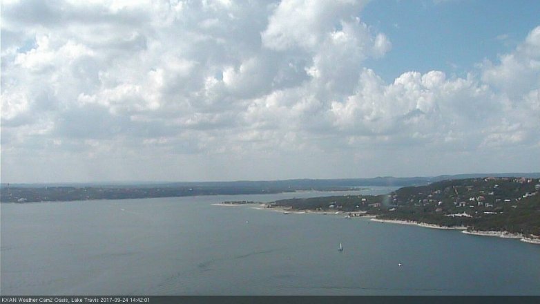 Lake Travis webcam, September 24, 2017 2:10 PM CT