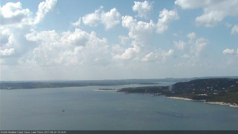 Lake Travis webcam, September 24, 2017 2:25 PM CT