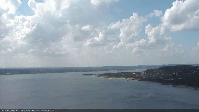 Lake Travis webcam, September 24, 2017 3:05 PM CT