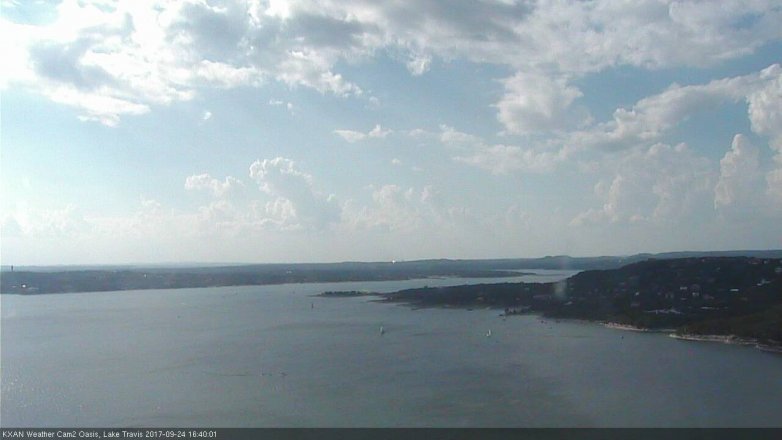Lake Travis webcam, September 24, 2017 4:00 PM CT