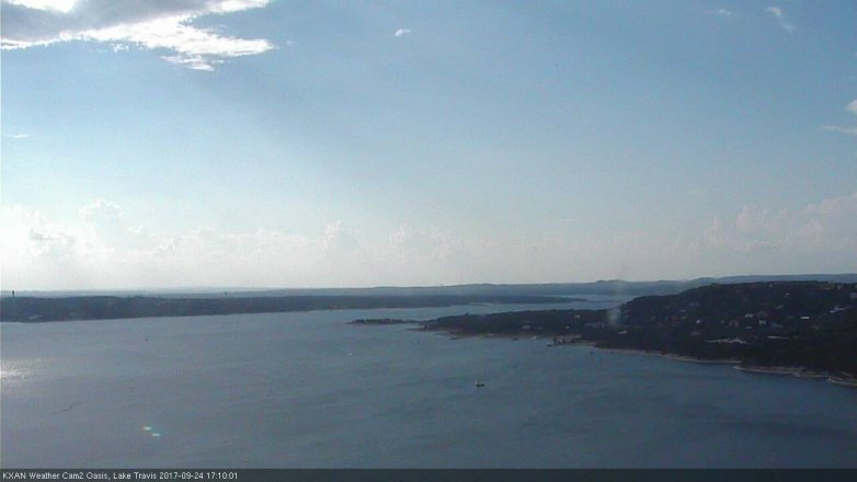 Lake Travis webcam, September 24, 2017 4:15 PM CT