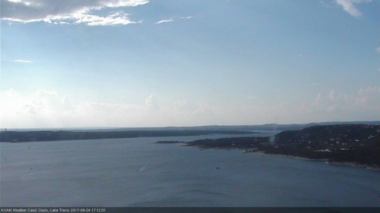 Lake Travis webcam, September 24, 2017 4:30 PM CT