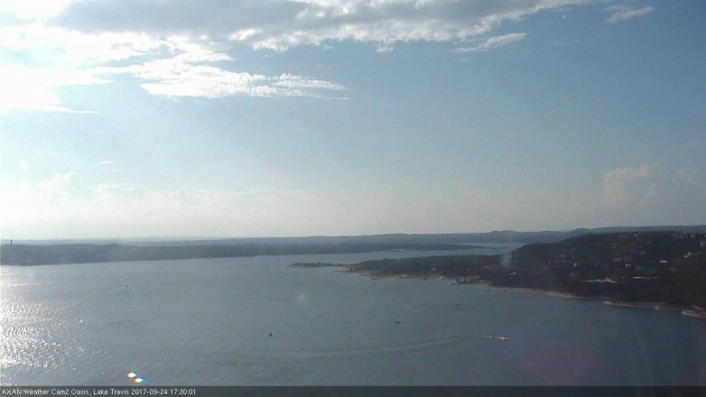 Lake Travis webcam, September 24, 2017 4:40 PM CT