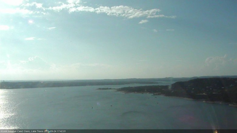 Lake Travis webcam, September 24, 2017 5:05 PM CT