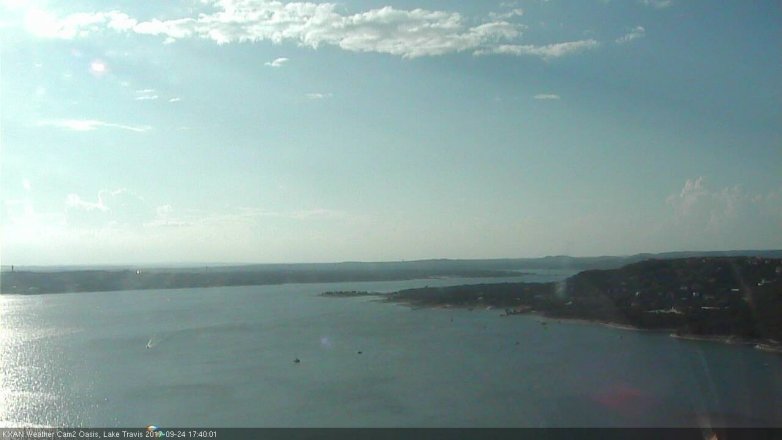 Lake Travis webcam, September 24, 2017 5:10 PM CT