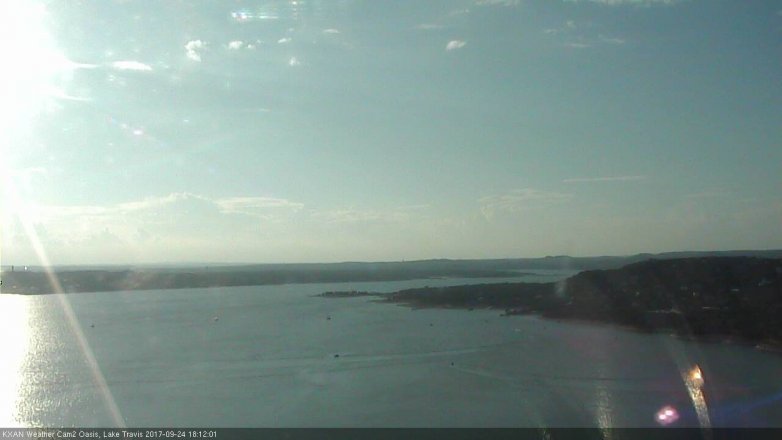 Lake Travis webcam, September 24, 2017 5:30 PM CT