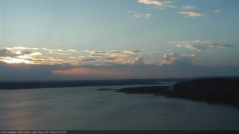Lake Travis webcam, September 24, 2017 6:30 PM CT