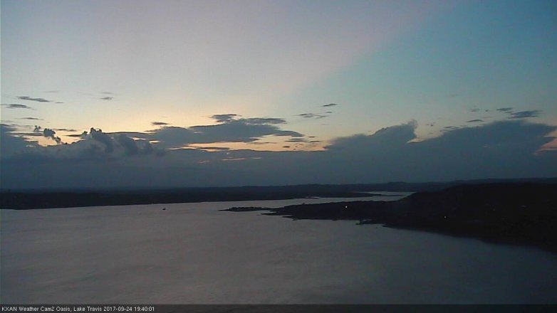 Lake Travis webcam, September 24, 2017 6:55 PM CT
