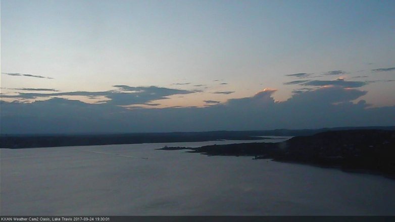 Lake Travis webcam, September 24, 2017 7:00 PM CT