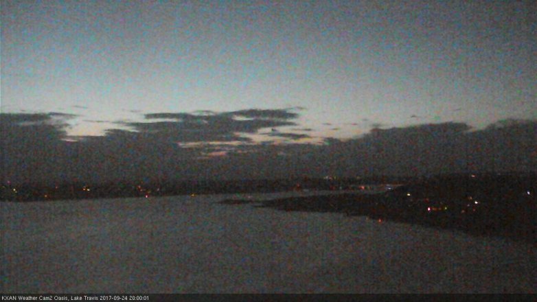 Lake Travis webcam, September 24, 2017 7:05 PM CT