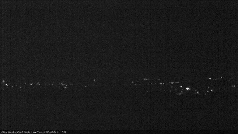 Lake Travis webcam, September 24, 2017 8:25 PM CT