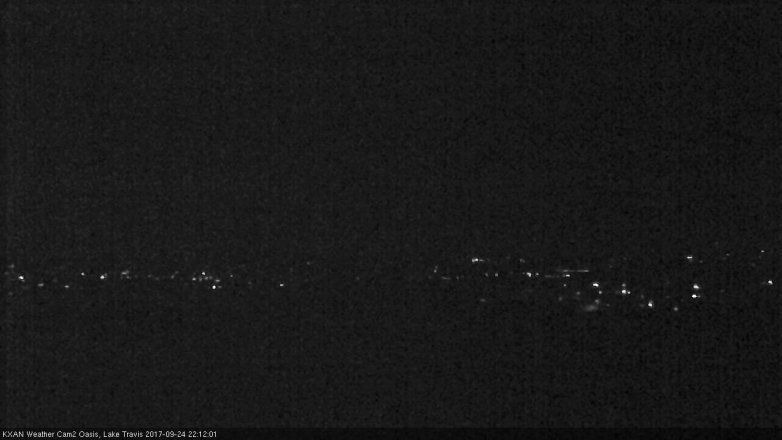 Lake Travis webcam, September 24, 2017 9:20 PM CT