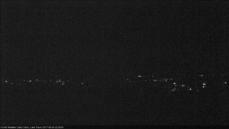 Lake Travis webcam, September 24, 2017 9:50 PM CT