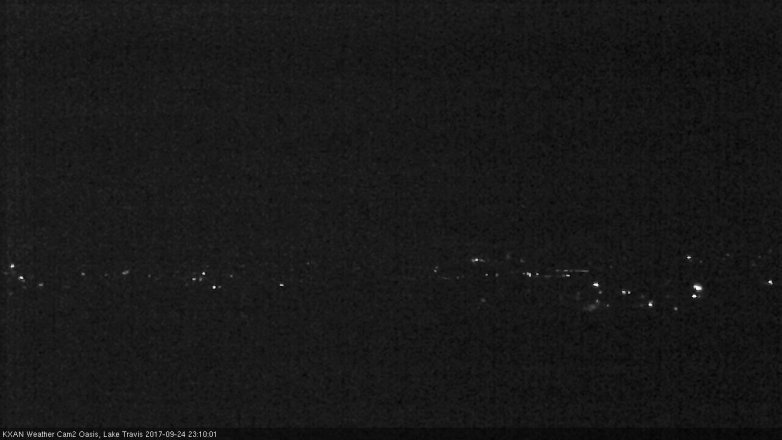 Lake Travis webcam, September 24, 2017 10:25 PM CT