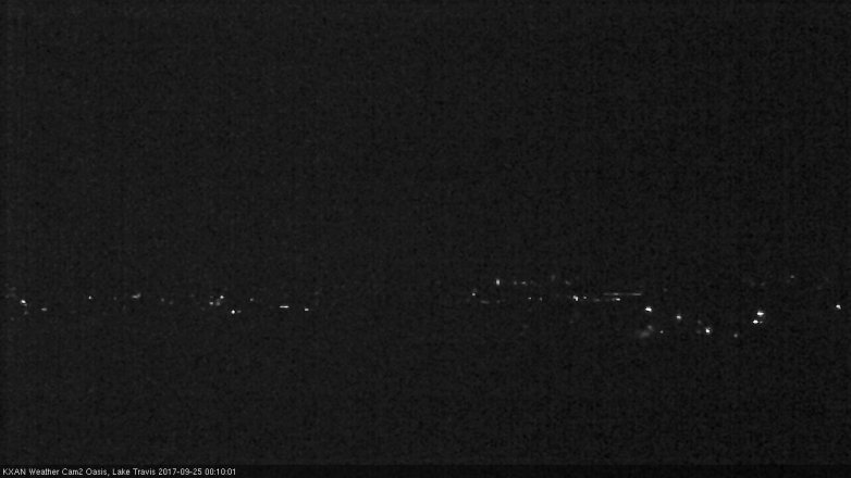 Lake Travis webcam, September 24, 2017 11:15 PM CT