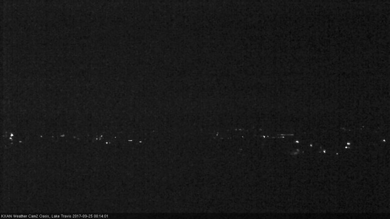 Lake Travis webcam, September 24, 2017 11:30 PM CT