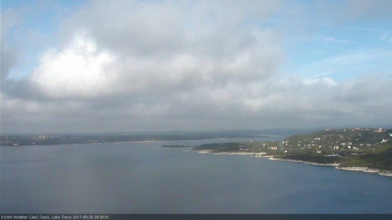 Lake Travis webcam, September 25, 2017 9:00 AM CT