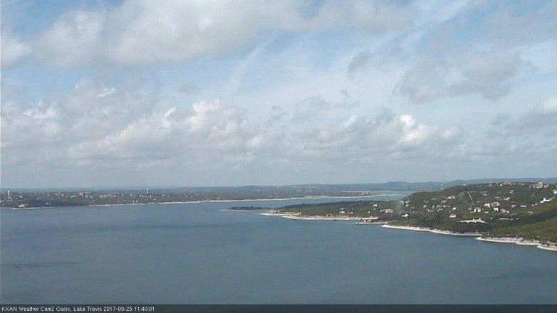 Lake Travis webcam, September 25, 2017 10:50 AM CT