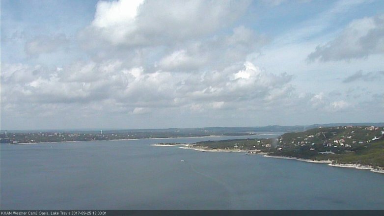 Lake Travis webcam, September 25, 2017 11:20 AM CT