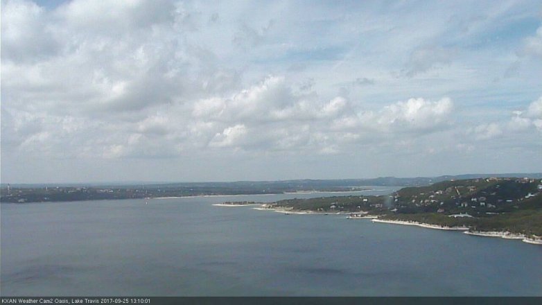 Lake Travis webcam, September 25, 2017 12:15 PM CT