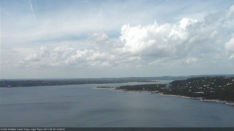 Lake Travis webcam, September 25, 2017 1:30 PM CT