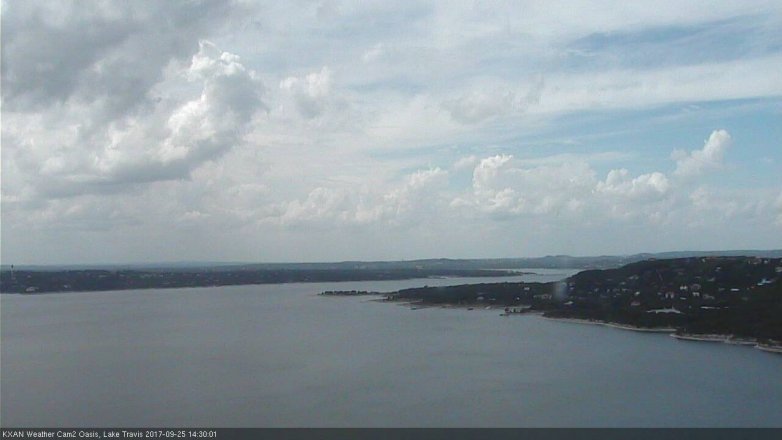 Lake Travis webcam, September 25, 2017 1:35 PM CT