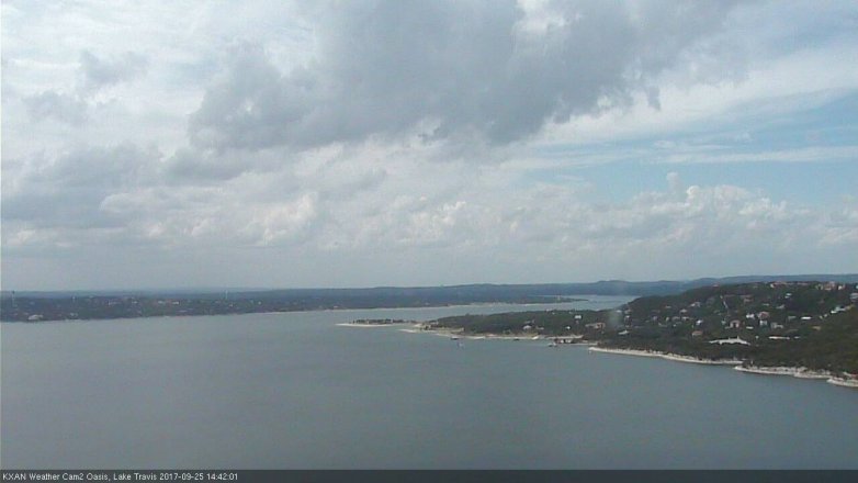 Lake Travis webcam, September 25, 2017 1:50 PM CT