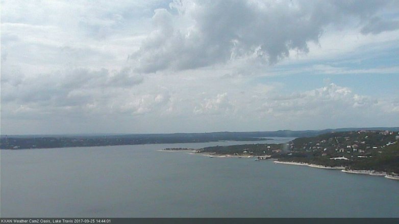 Lake Travis webcam, September 25, 2017 1:55 PM CT