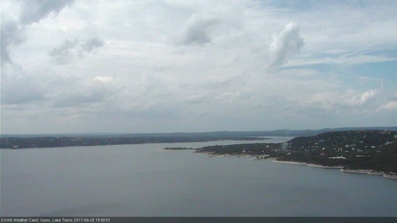 Lake Travis webcam, September 25, 2017 2:05 PM CT