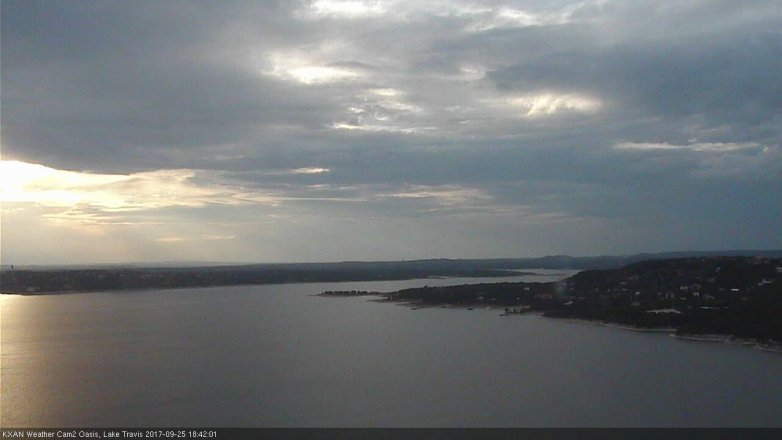 Lake Travis webcam, September 25, 2017 5:45 PM CT