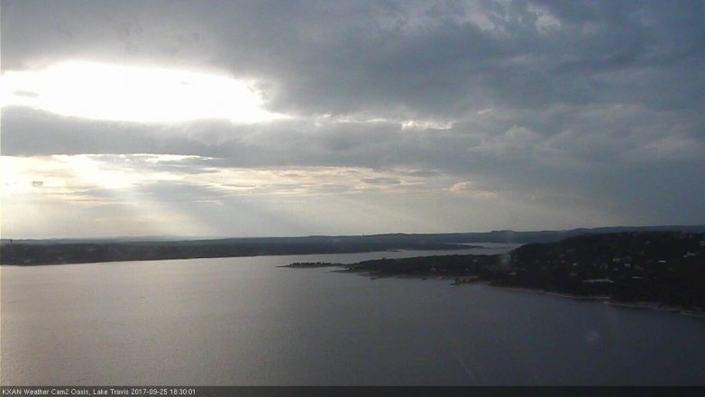 Lake Travis webcam, September 25, 2017 6:00 PM CT