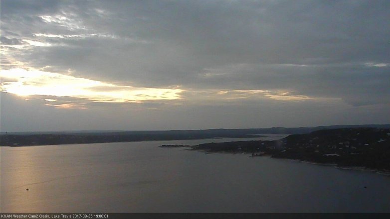 Lake Travis webcam, September 25, 2017 6:05 PM CT