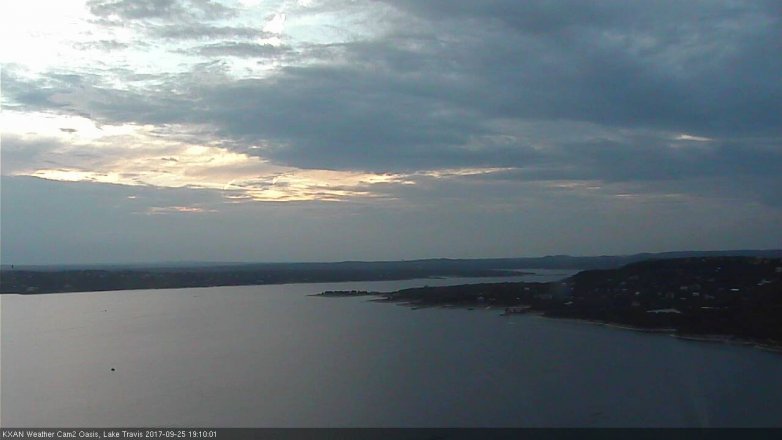 Lake Travis webcam, September 25, 2017 6:15 PM CT