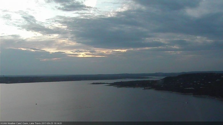 Lake Travis webcam, September 25, 2017 6:20 PM CT