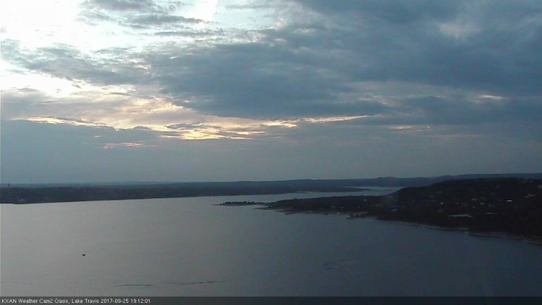 Lake Travis webcam, September 25, 2017 6:30 PM CT