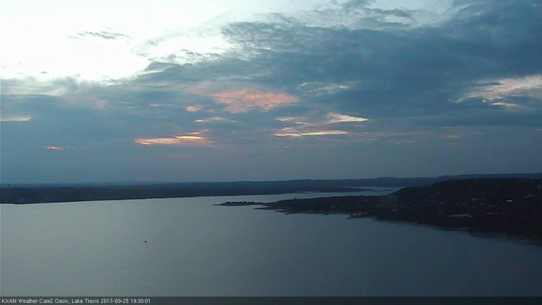 Lake Travis webcam, September 25, 2017 6:55 PM CT