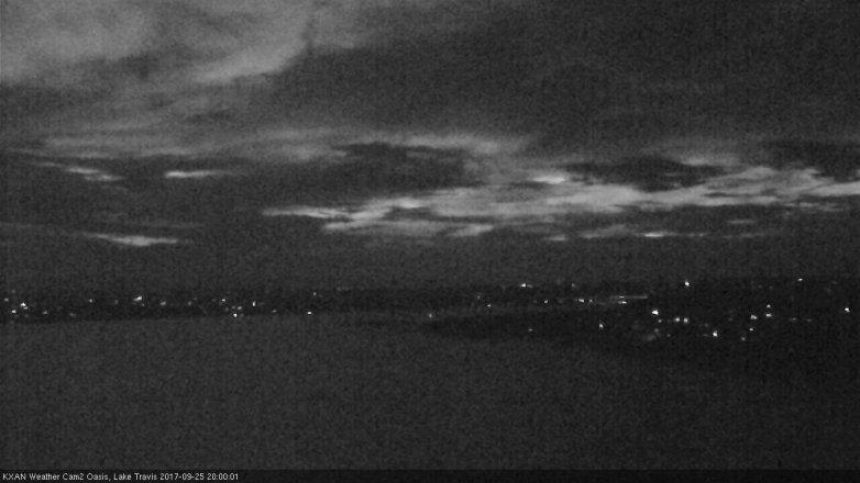 Lake Travis webcam, September 25, 2017 7:30 PM CT