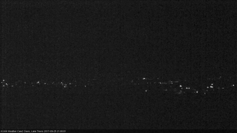 Lake Travis webcam, September 25, 2017 8:05 PM CT