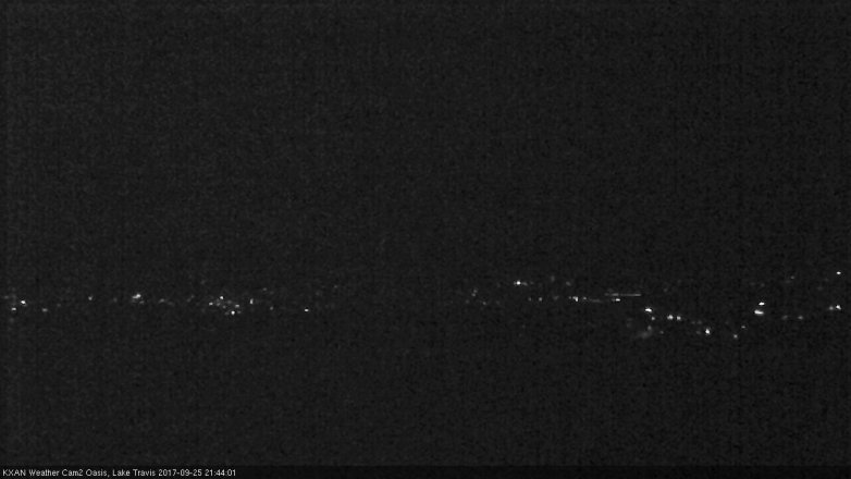 Lake Travis webcam, September 25, 2017 9:05 PM CT