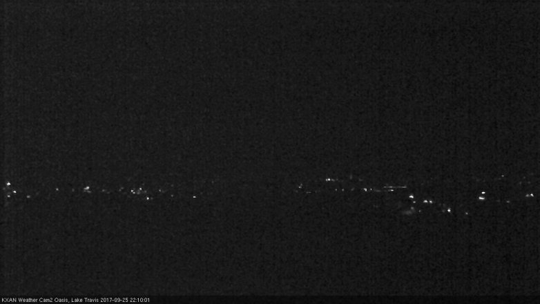 Lake Travis webcam, September 25, 2017 9:30 PM CT