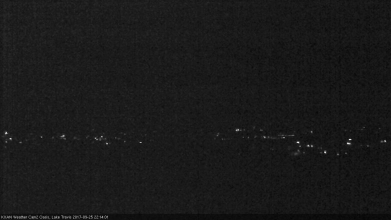 Lake Travis webcam, September 25, 2017 9:45 PM CT
