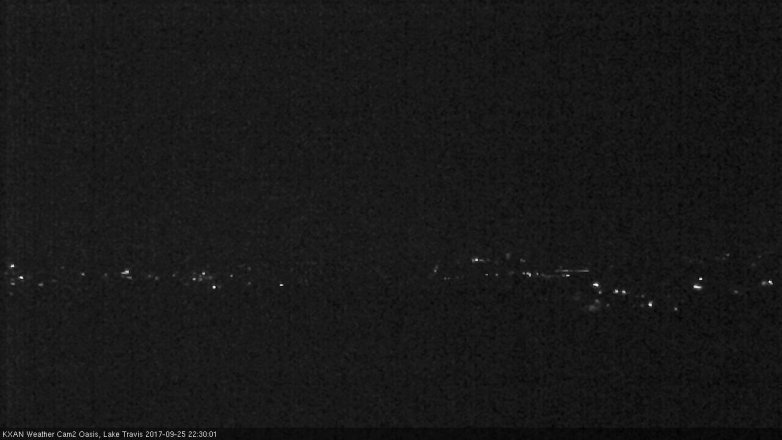 Lake Travis webcam, September 25, 2017 9:55 PM CT
