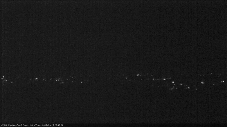 Lake Travis webcam, September 25, 2017 10:00 PM CT